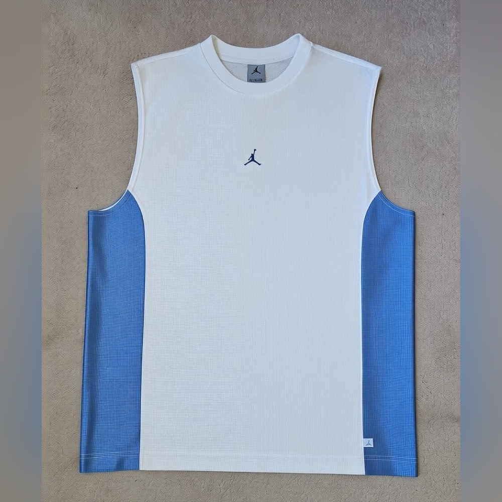 Jordan Sleeveless Tank Top - White and Carolina Blue